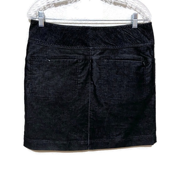 Athleta 10 black/charcoal corduroy mini skirt - Picture 2 of 10